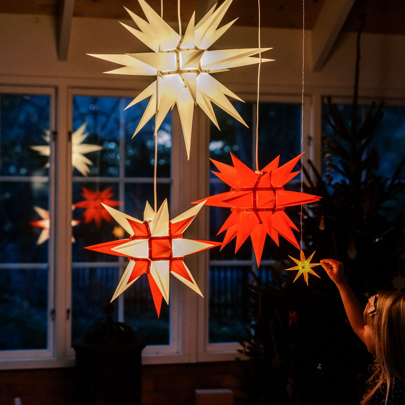 Julstjärna Herrnhuter 40 cm röd