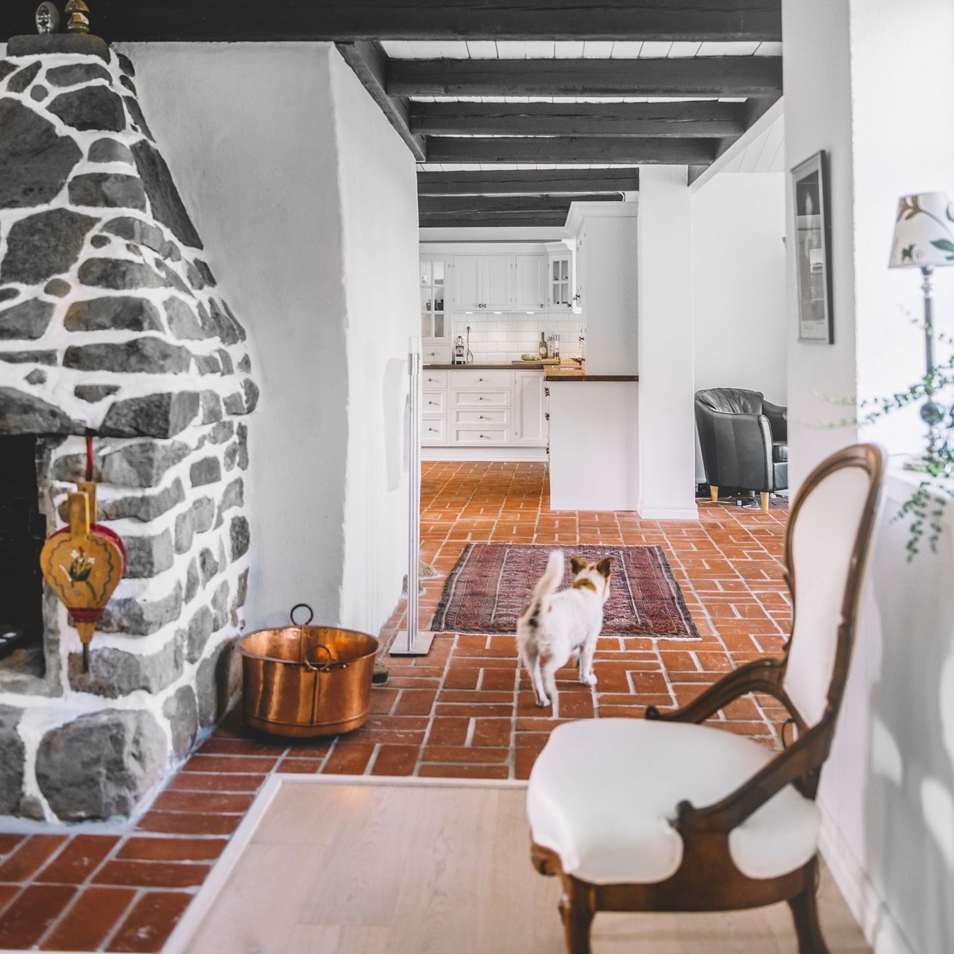 Handgefertigter Bodenziegel rot 20 mm