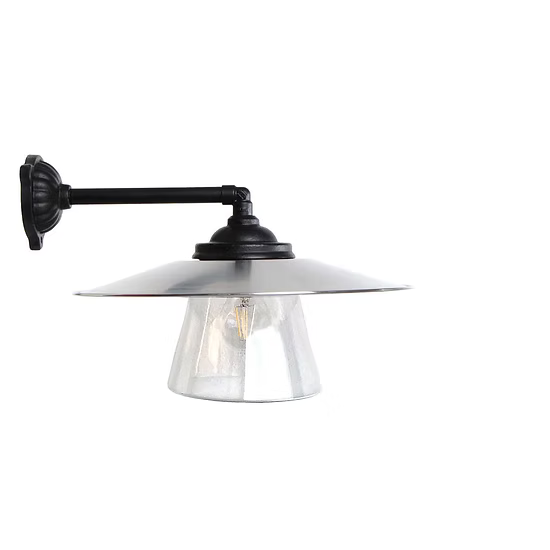 Fasadlampa med 40 cm rak 90° arm - Kulturbelysning Stationslampa