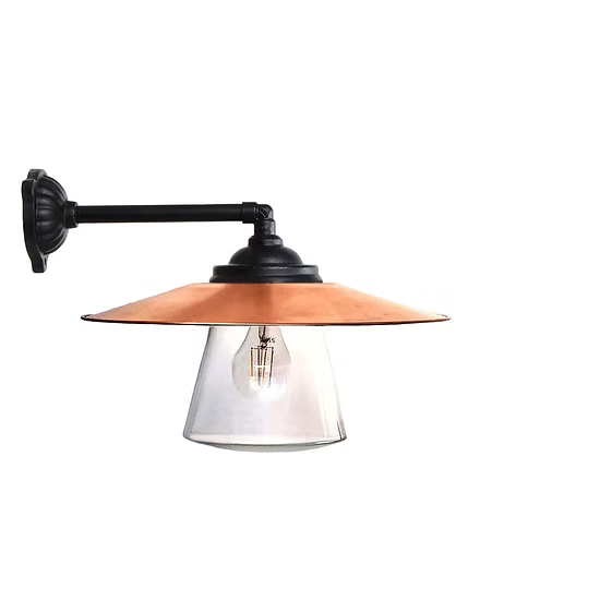Fasadlampa med 40 cm rak 90° arm - Kulturbelysning Stationslampa