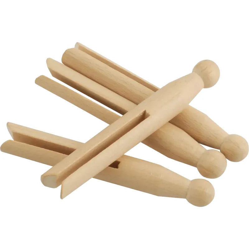 Gammeldags klädnypor i trä 50-pack