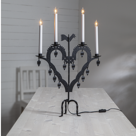 Adventsleuchter aus schmiedeeisernem Hahn