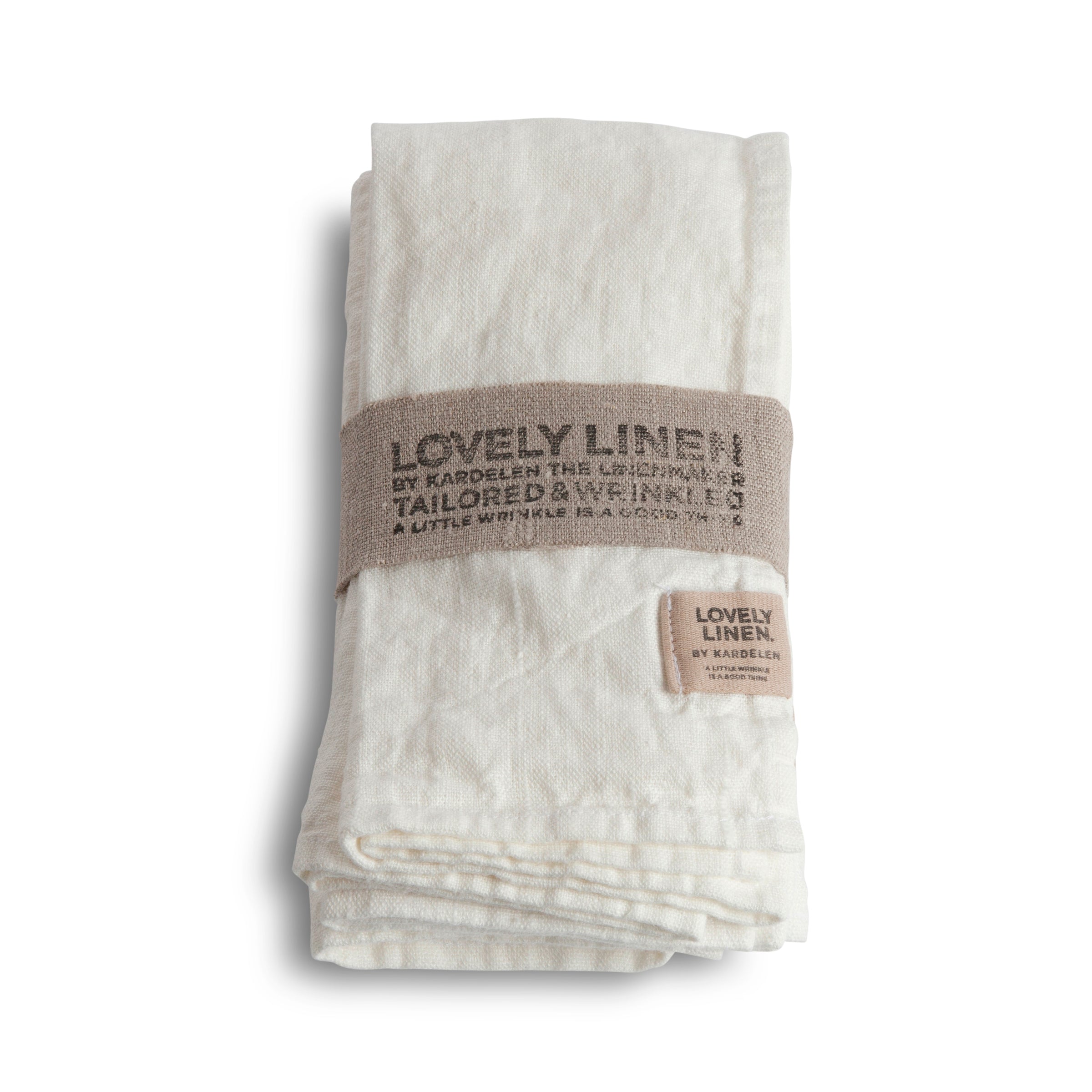 Hvid serviet af hør