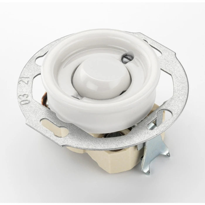 Strömbrytare infälld vitt pors