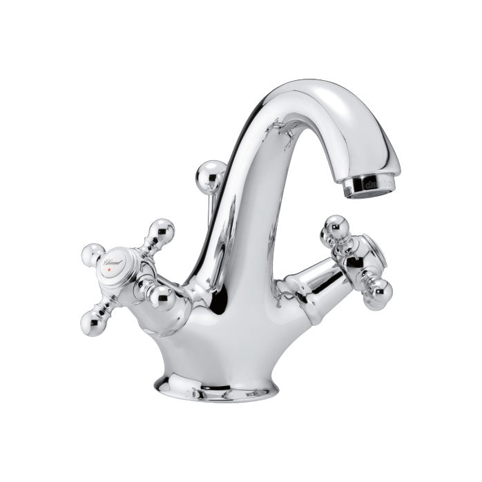 Tvättställsblandare Damixa Tradition krom inkl. lyftventil