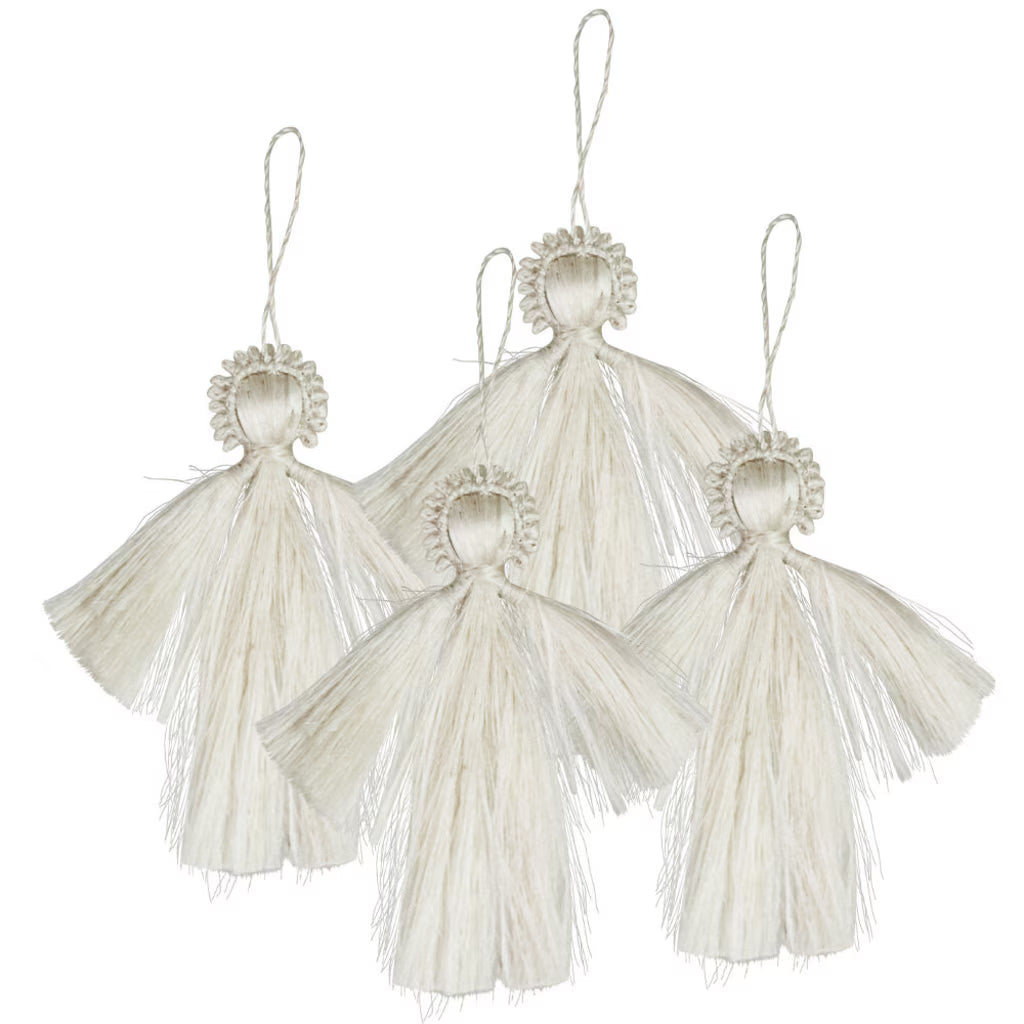 Hänge Juteängel Vilma Offwhite 4-pack