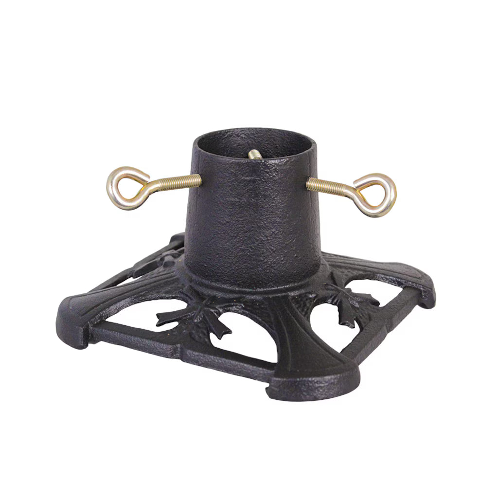 Kleiner Weihnachtsbaumständer aus schwarzem Gusseisen