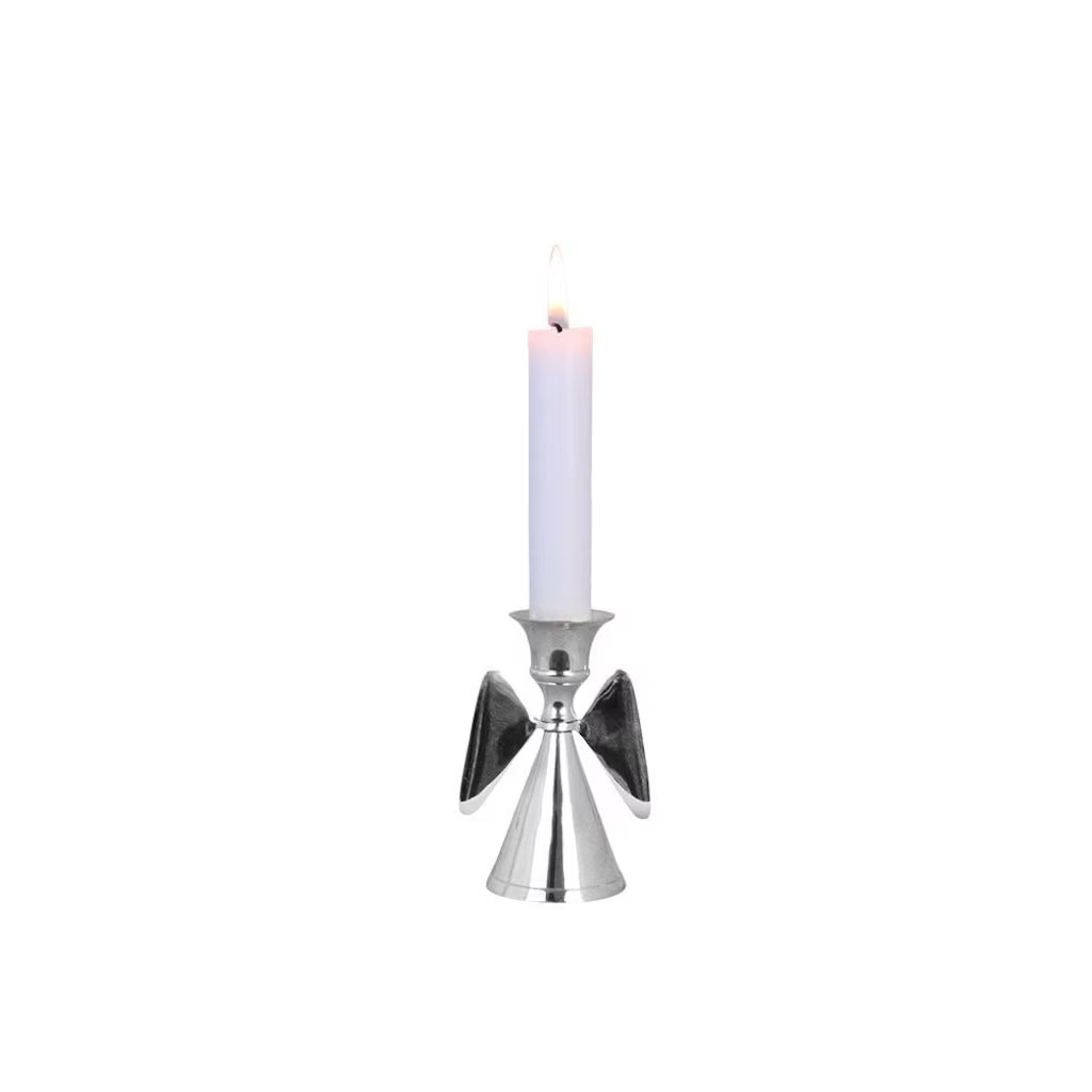 Ljusstake Ängel Nickel Låg