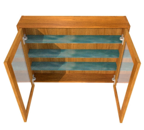 Adele Wandhängender Spiegelschrank aus Teak