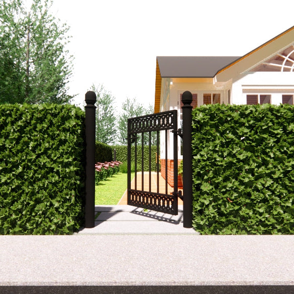 Bollerup måttanpassad enkelgrind med stolpar