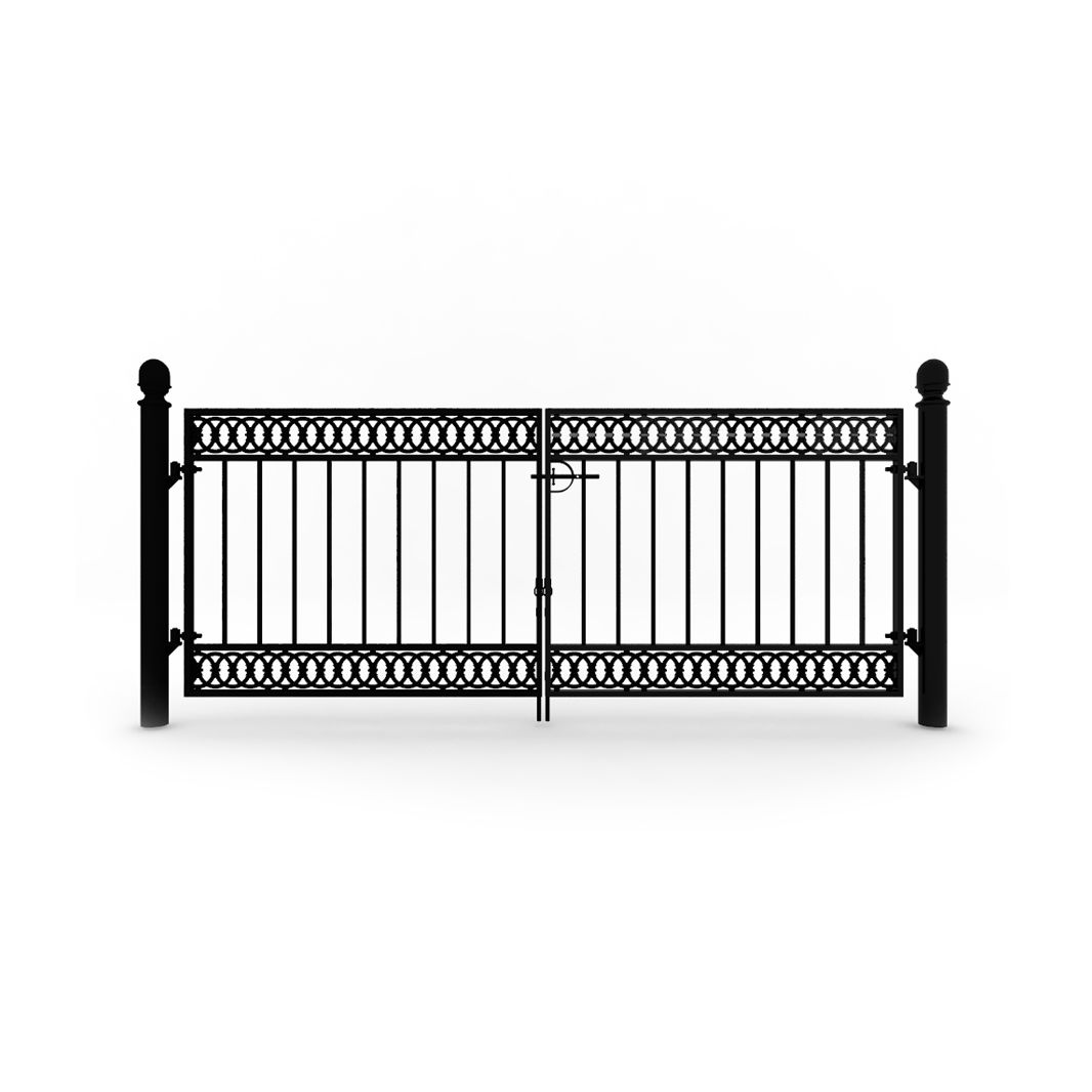 Bollerup måttanpassad pargrind med stolpar