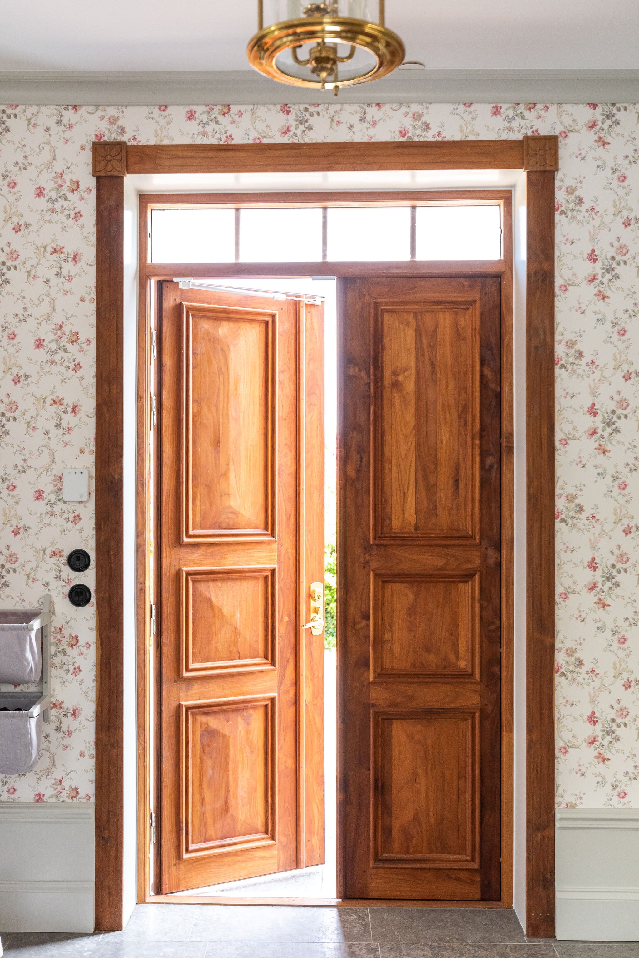 Invändigt foder teak Tradition pardörr