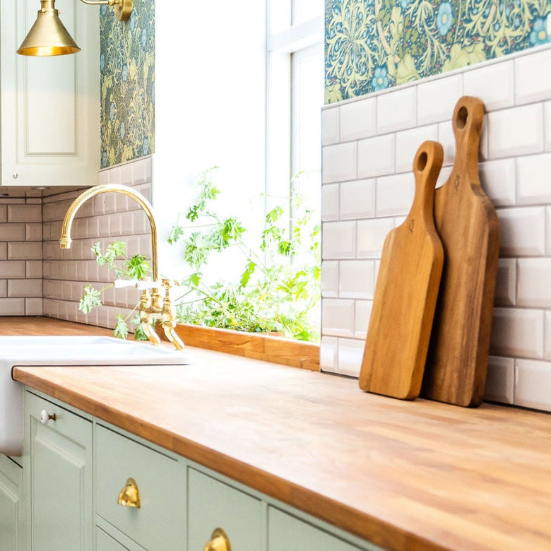 Skärbräda teak liten