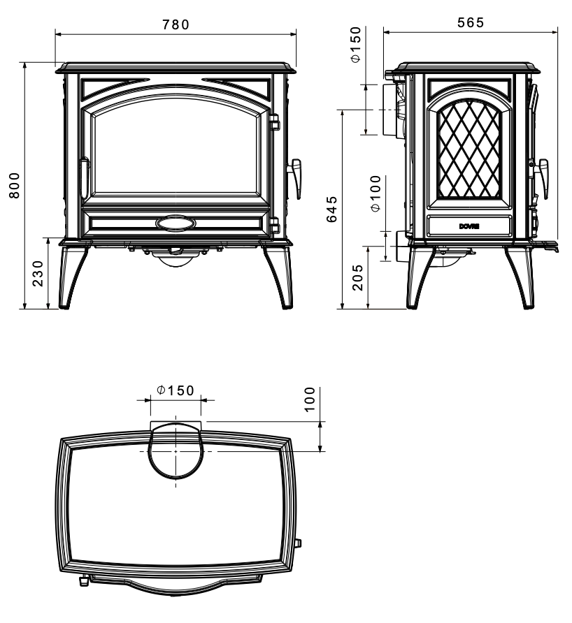 Gjutjärnskamin Dovre 760 WD