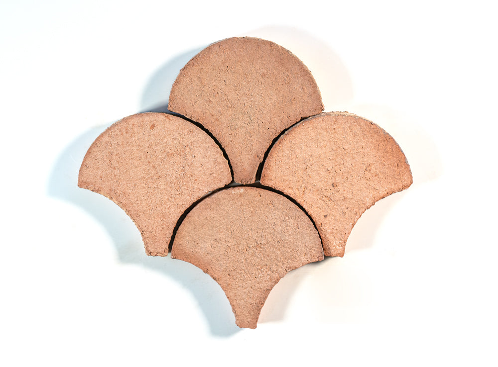 Terrakottagolv fiskfjäll röd