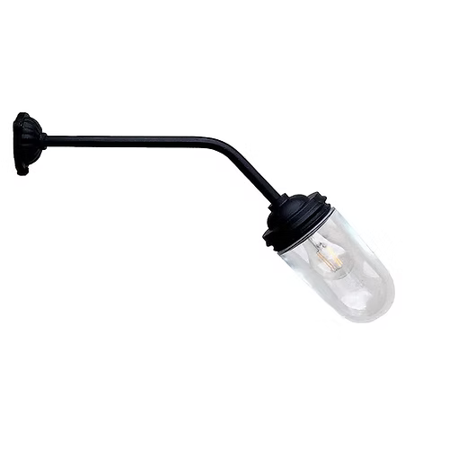 Glasbrukslykta 45 Rak är en fasadlykta i gjutjärn med en rak arm