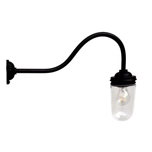 Glasbrukslykta 90 Krok är en ytterlampa i gjutjärn med en krokarm och stallglas