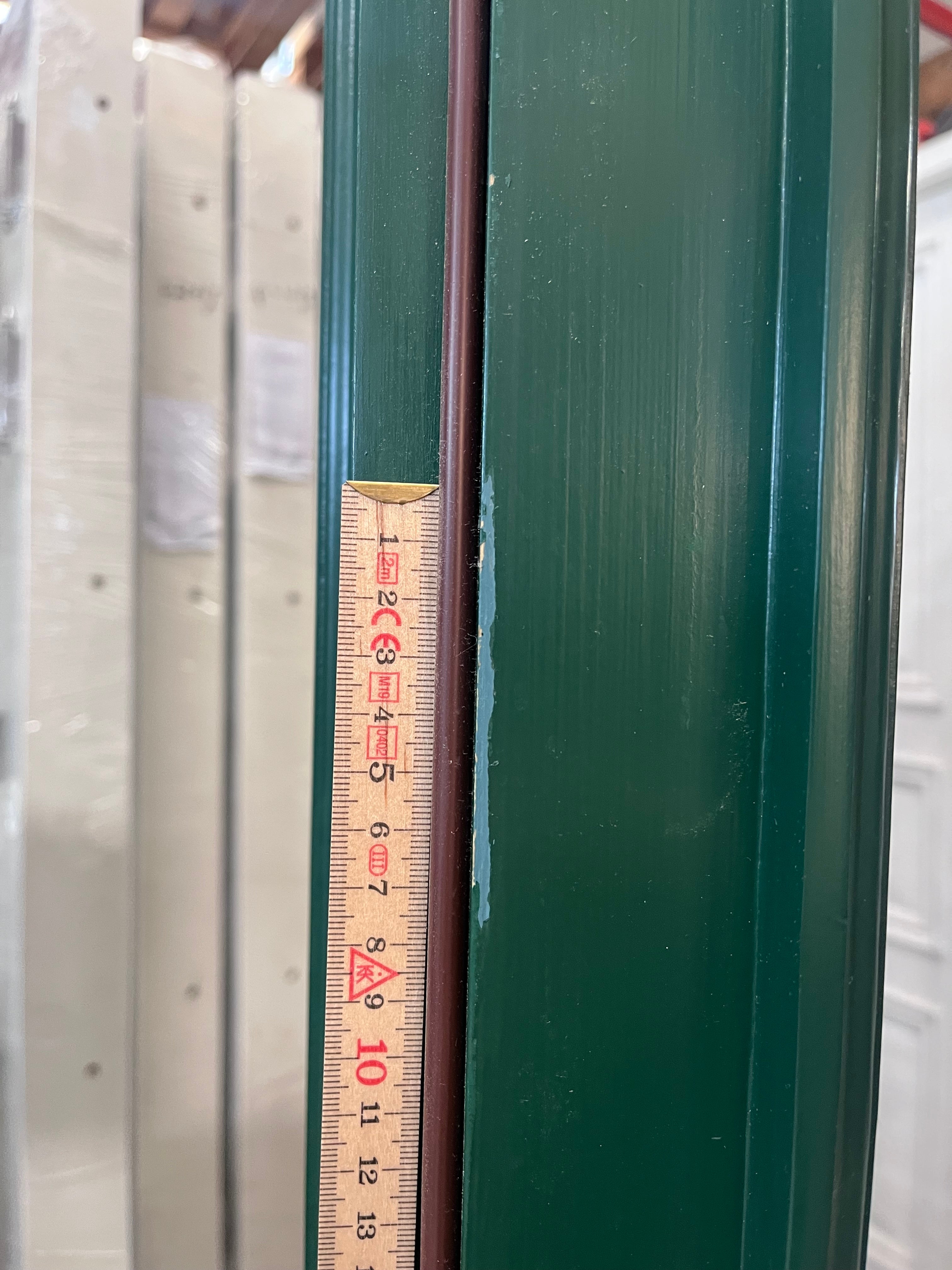 Pardörr ytterdörr vagnsgrön 1270x2080 mm med spröjs (begagnad vara)