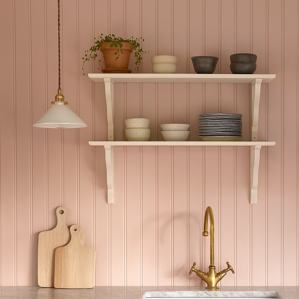 Konsol vit i trä stor