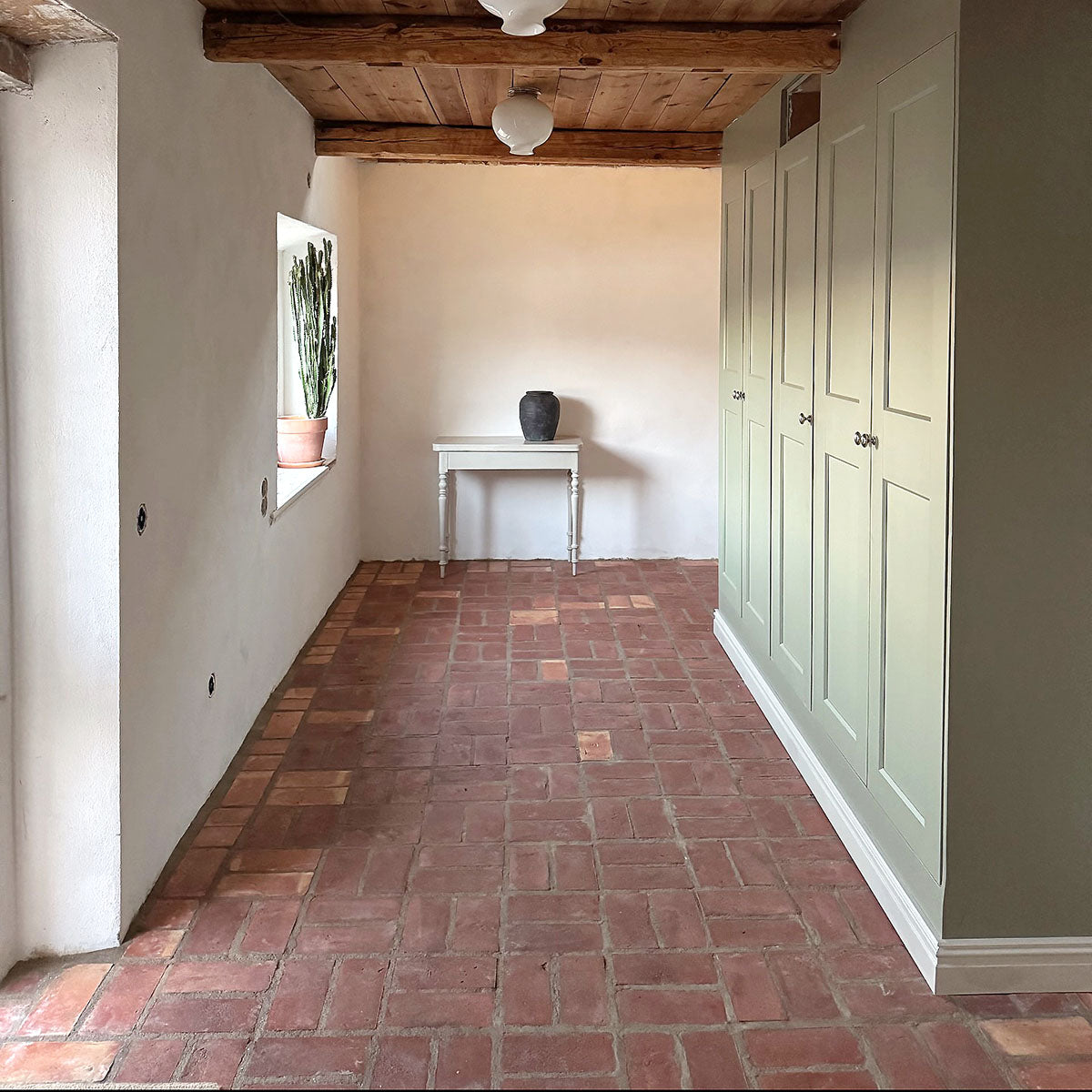 Handgefertigter Bodenziegel rot 20 mm