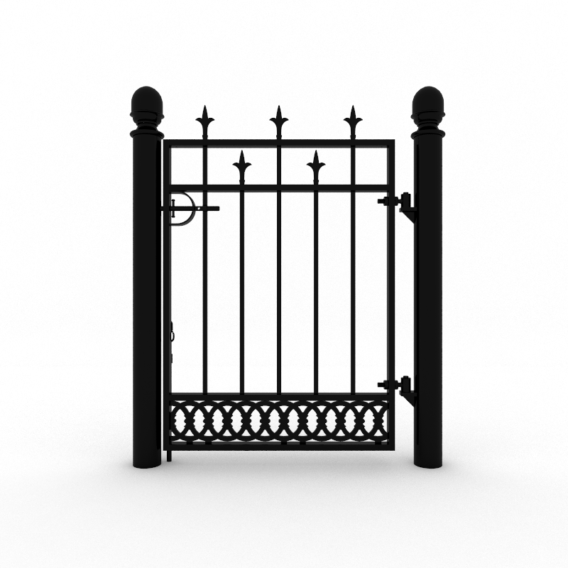 Smedstorp måttanpassad enkelgrind med stolpar