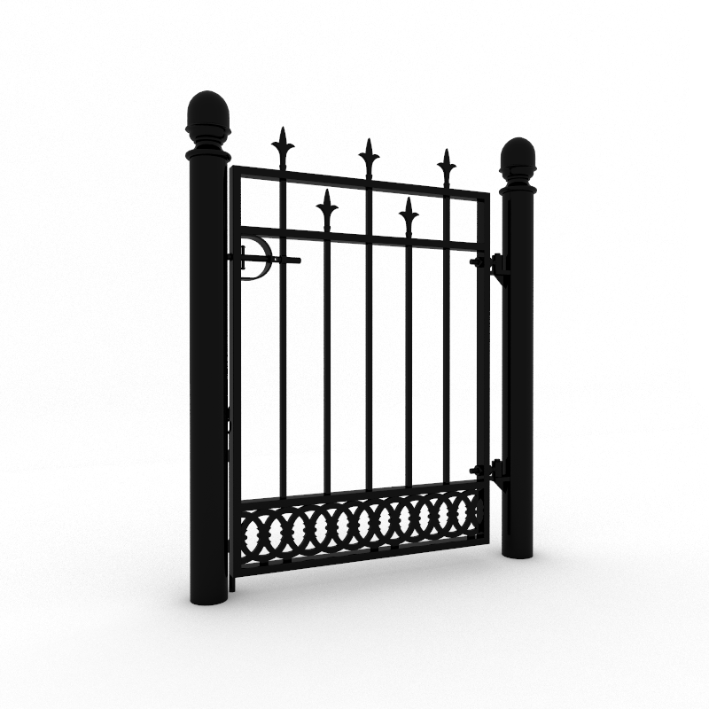 Smedstorp måttanpassad enkelgrind med stolpar