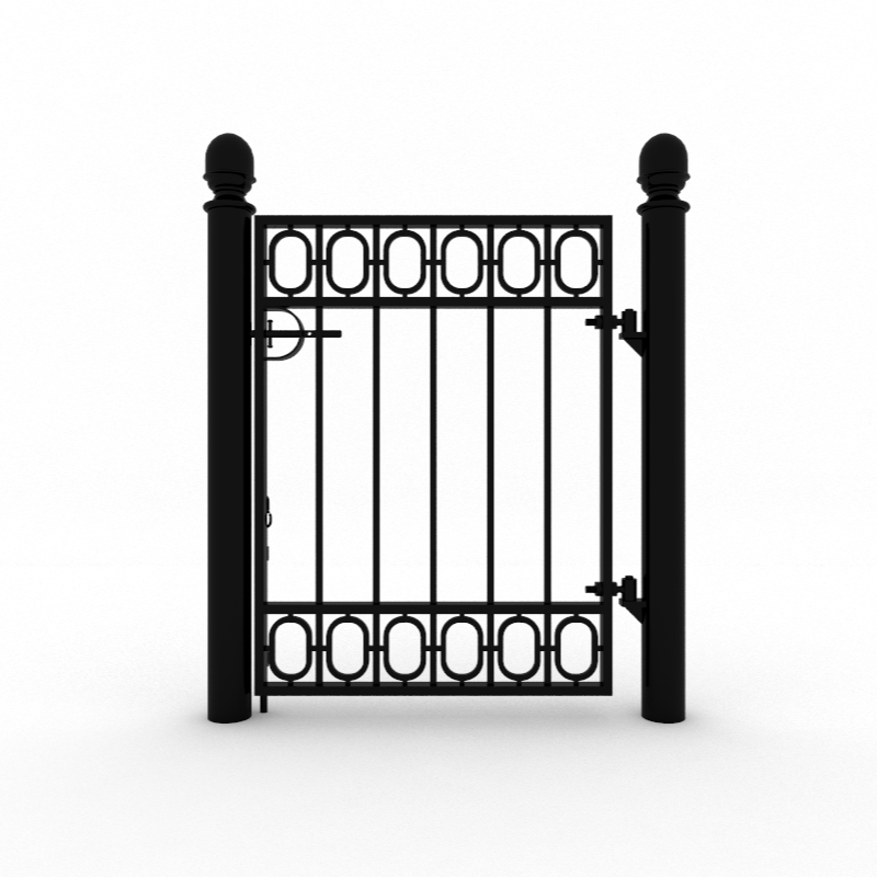 Sofiero smidesgrind enkel med stolpar (lagervara)