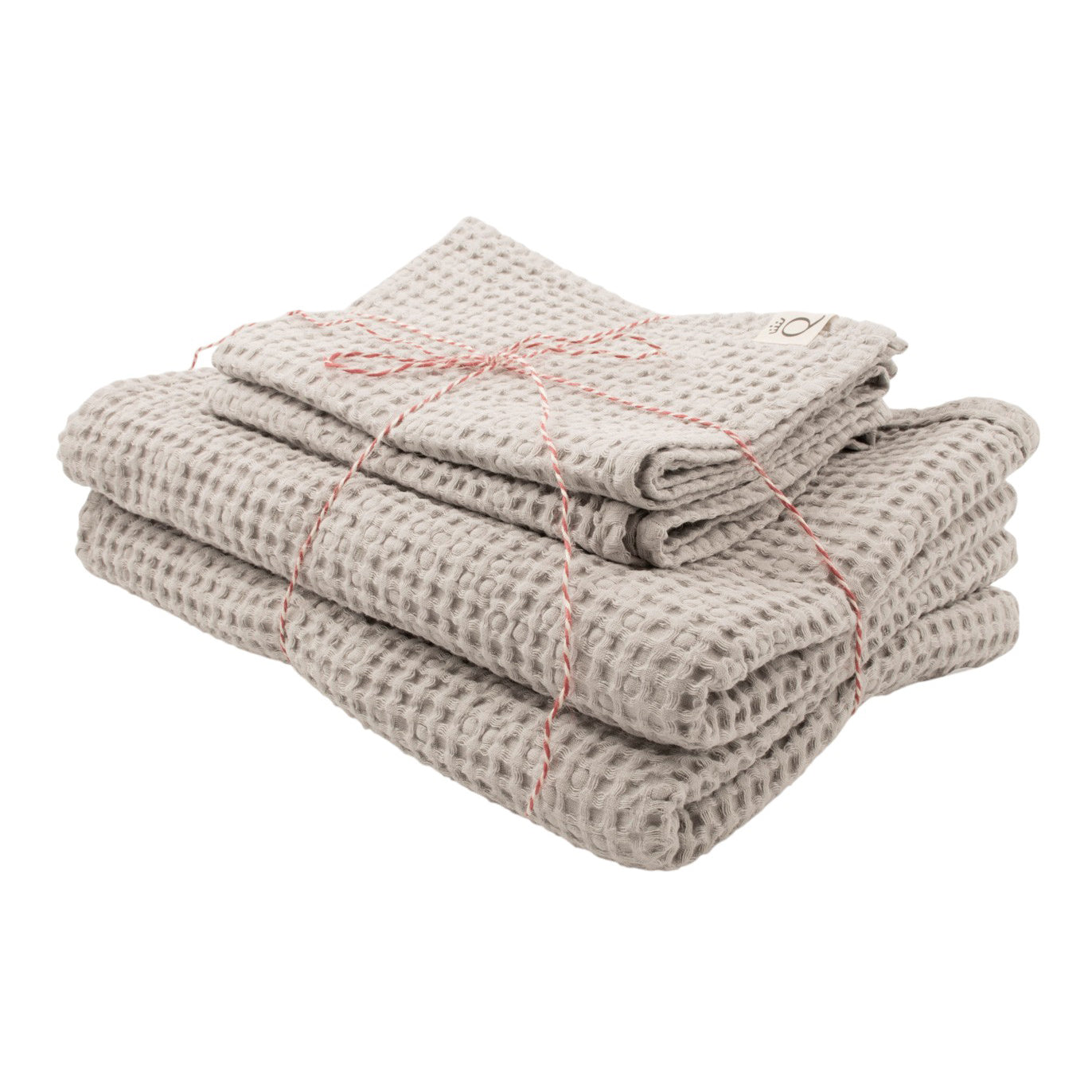 Set mit Badetuch und Handtuch Sandhammaren hellgrau