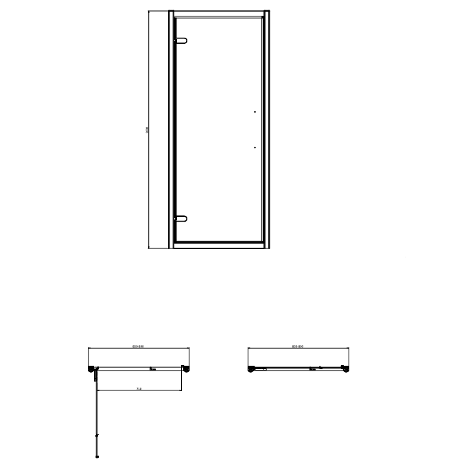 Duschvägg Burlington Classique Shower 900x900 mm