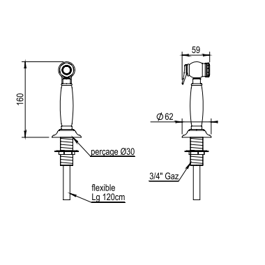 Duschhandtag till Eloise och Julia köksblandare rom