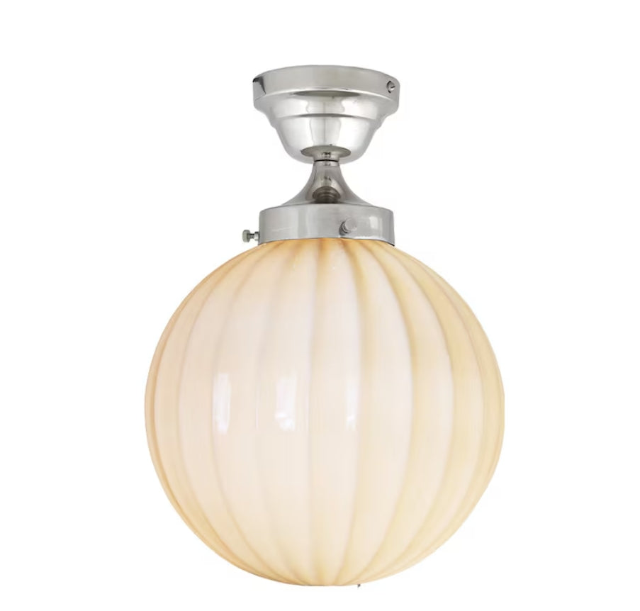 Taklampa Marit Nickel/Opal Beige Stor