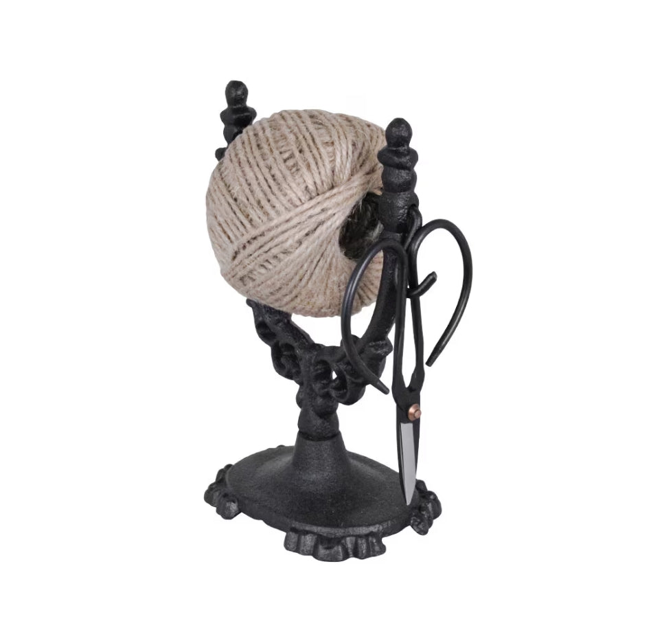 Snörhållare m. Sax Verona Järn Svart