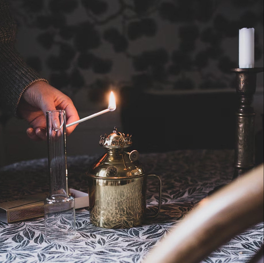 Fotogenlampa Linné Mässing Liten