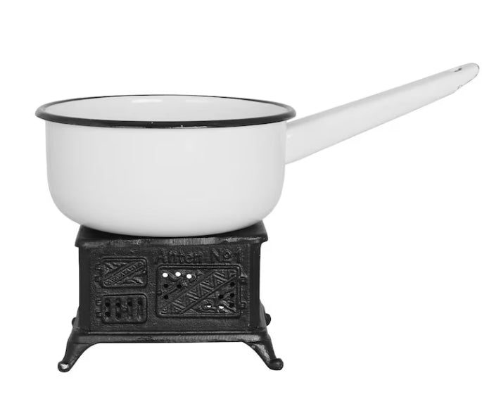 Liten Köksspis för Värmeljus Svart