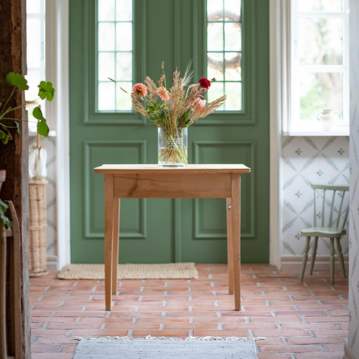 Golvtegel handslaget röd