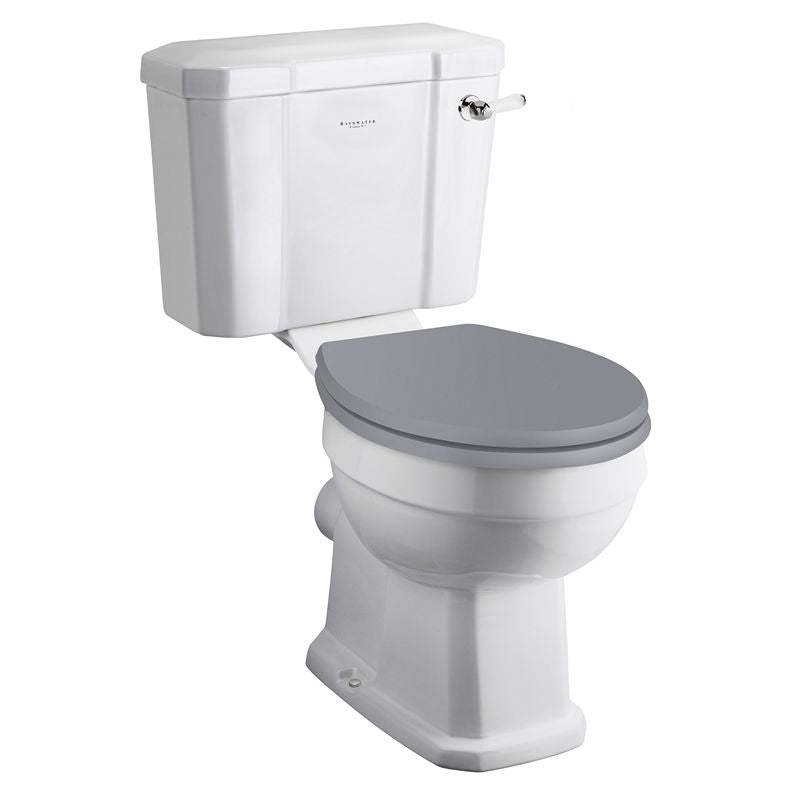 Toalett med mjukstängande sits och hel/halvspolning