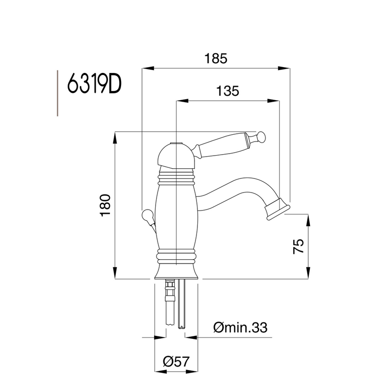 Tvättställsblandare Denver 6319D