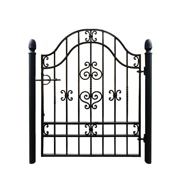 Valdemarsro måttanpassad smidesgrind enkel med stolpar