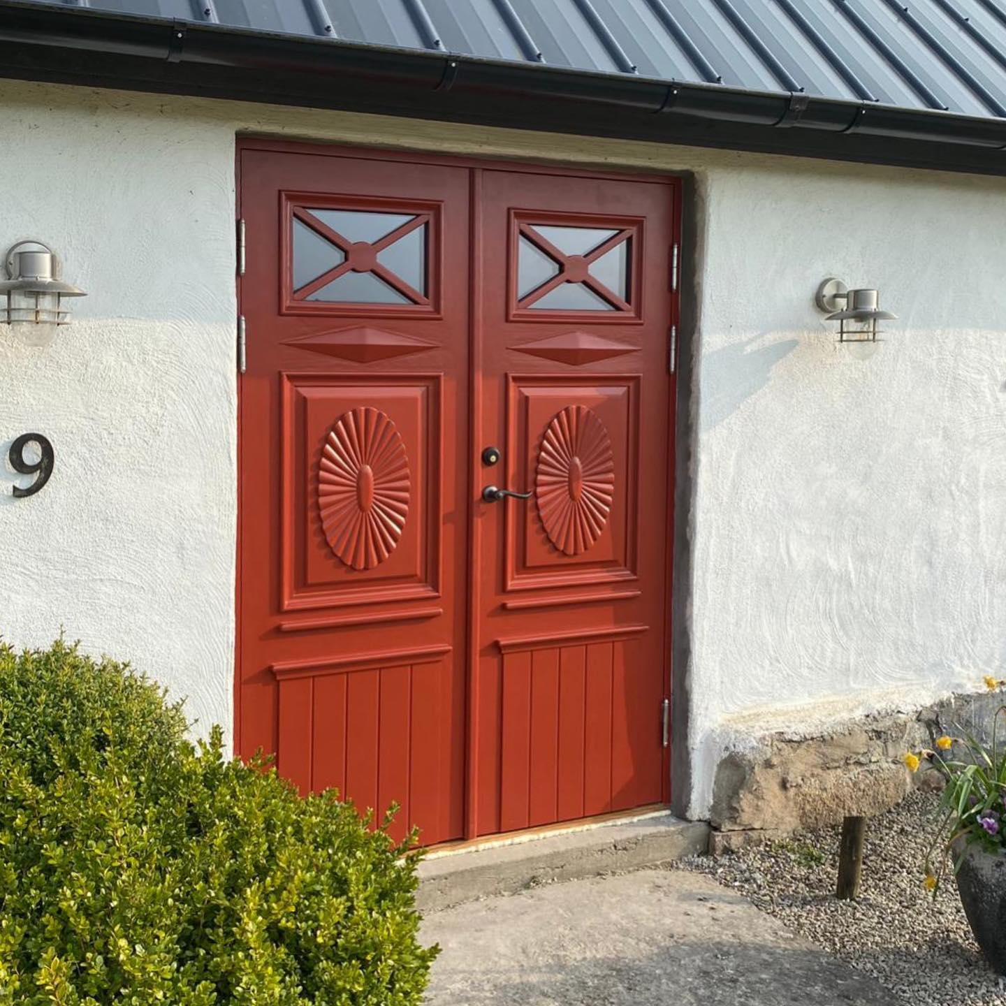 Vitaby pardörr engelskt röd 1280x2080 mm