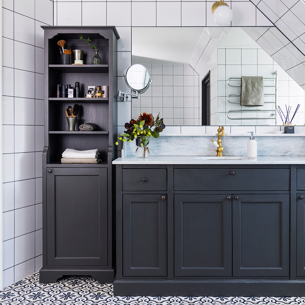 Högskåp badrum Alice antracitgrått