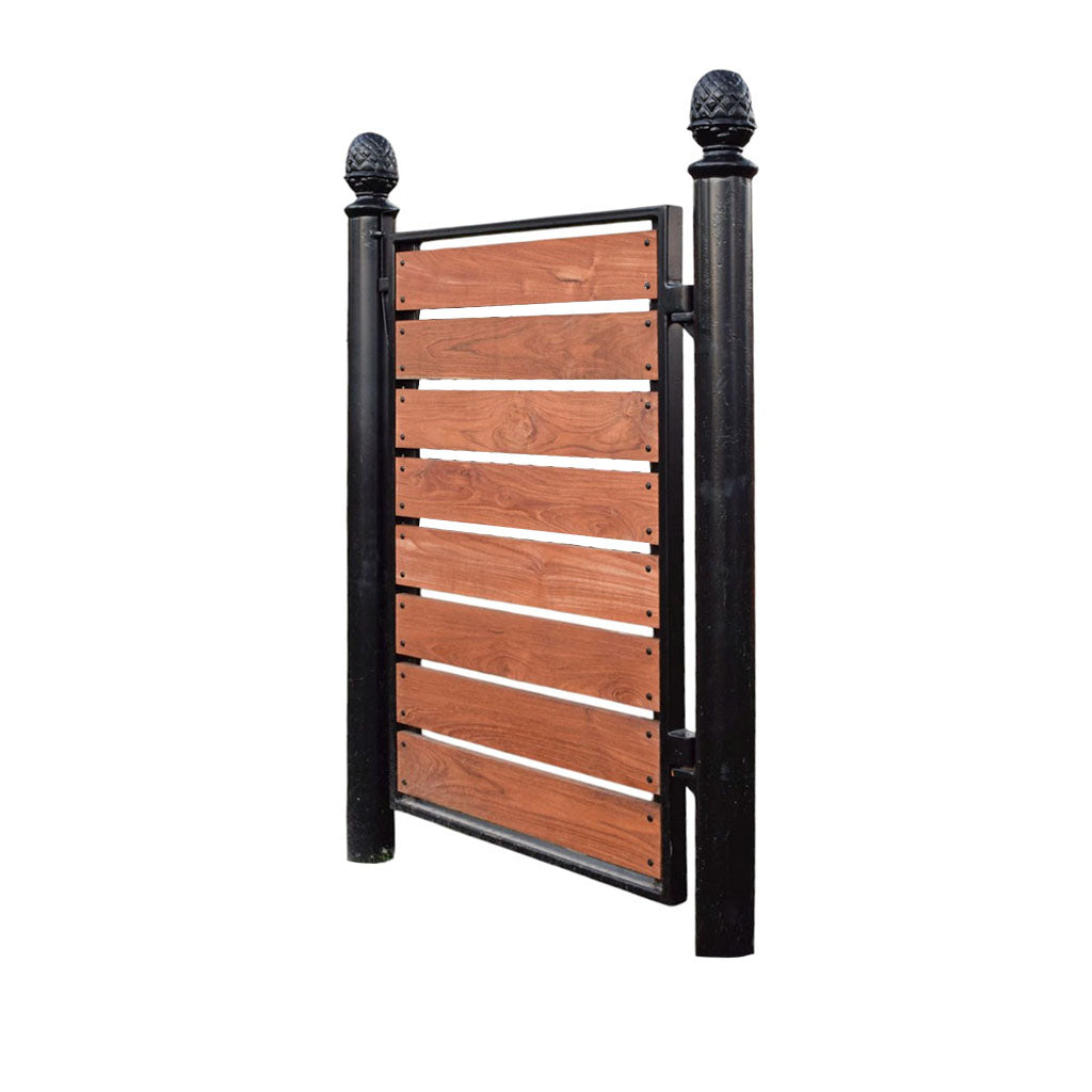 Ängby måttanpassad smidesgrind enkel med stolpar