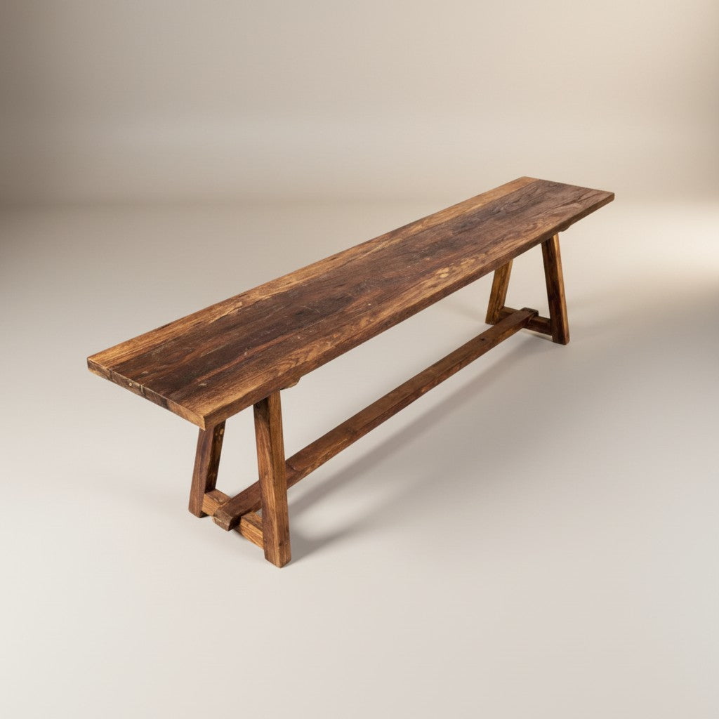 Träbänk vintage teak Ingrid