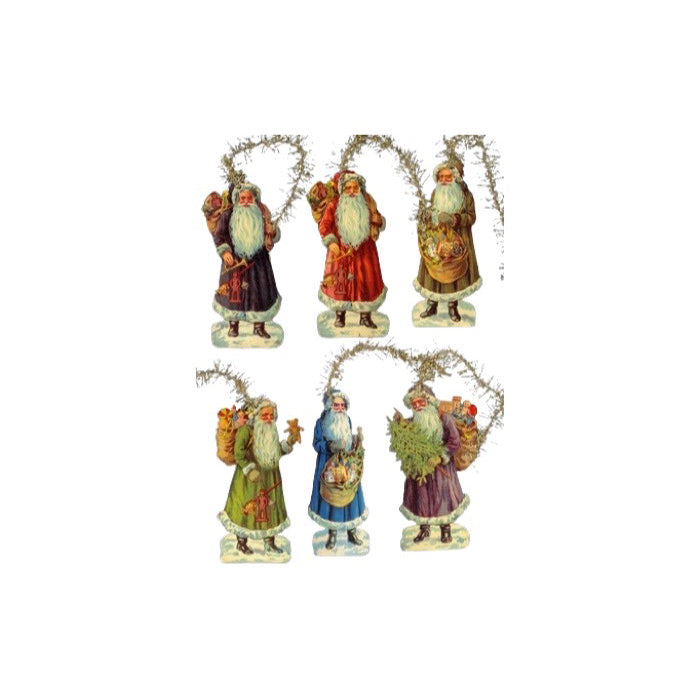 Lesezeichen mit Weihnachtsbaumanhänger und Elfenmotiv, 6er-Pack