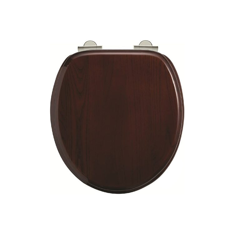 Burlington mjukstängande toalettsits – blank mahogny