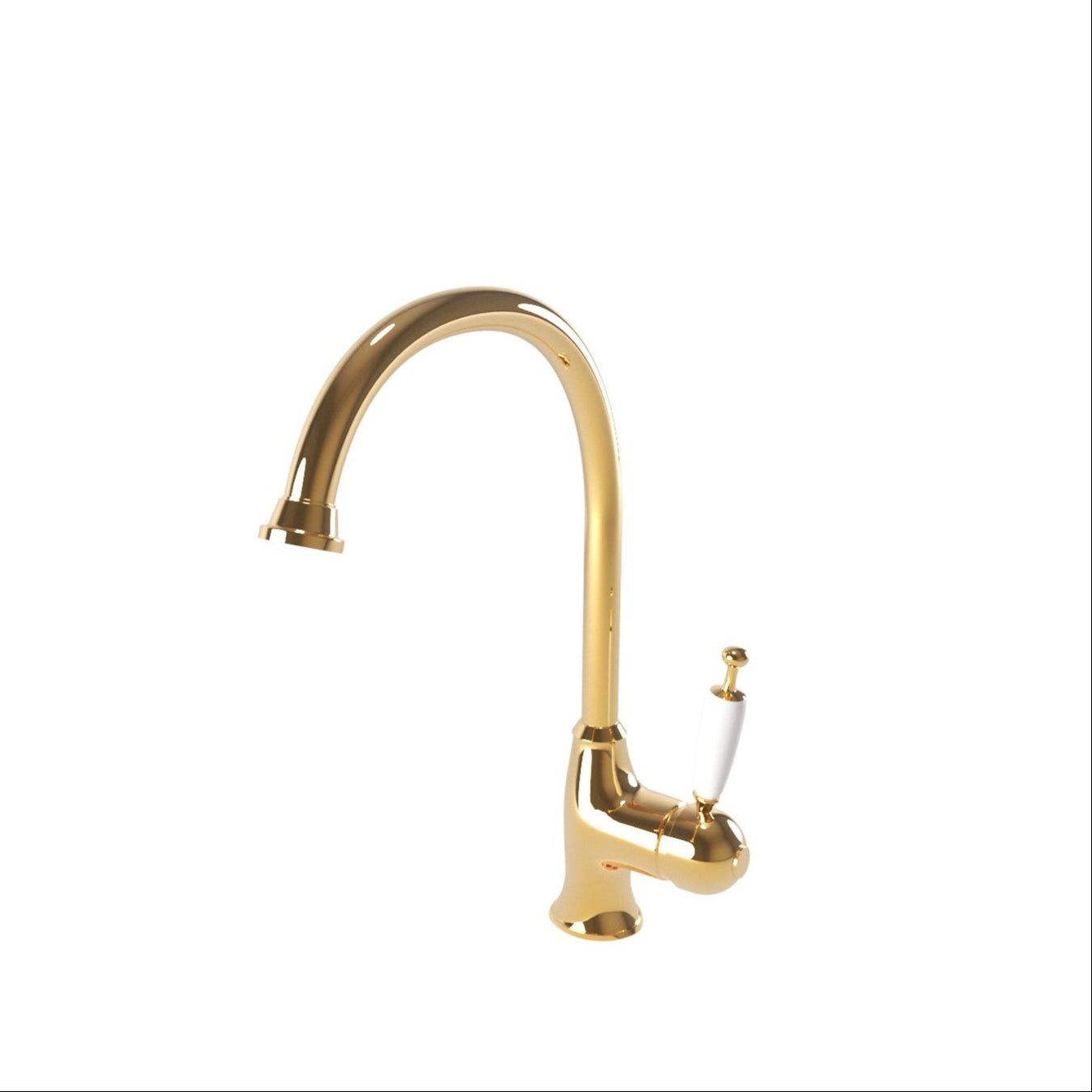 Küchenarmatur in Chrom Oxford mit Schwanenhals