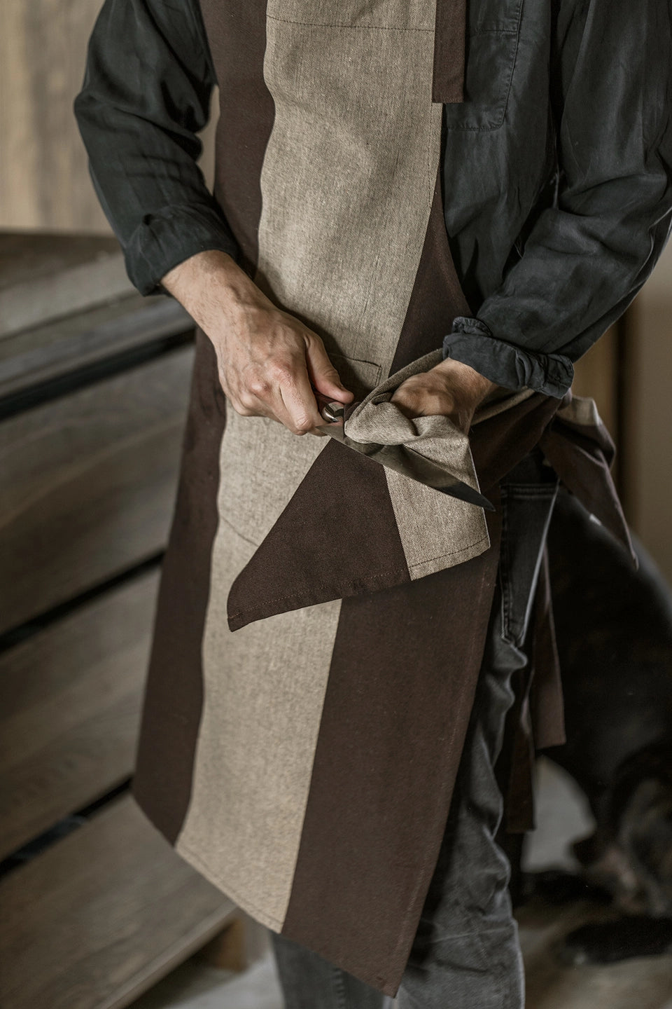 Förkläde Cultra Gustav Ovland Brun/Jord