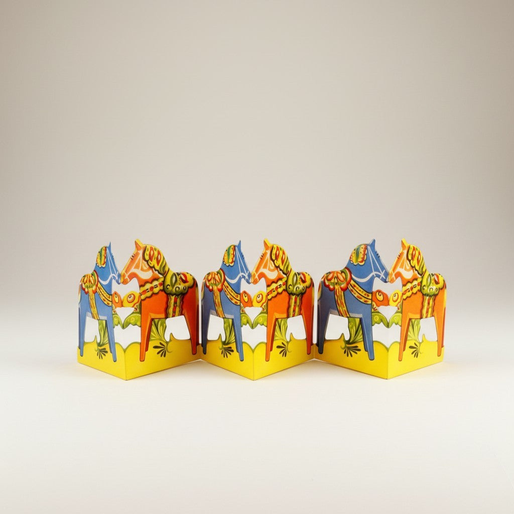 Pappersrad Dalahästar