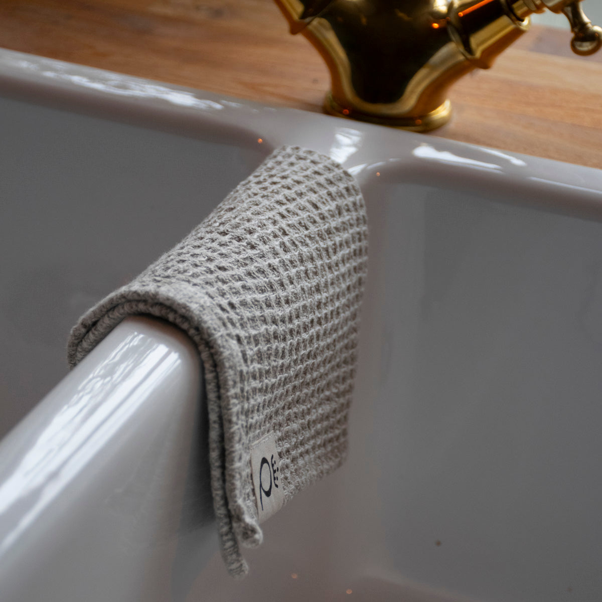 Waffel-Spültuch aus Leinen Qvesarum 26x26 cm