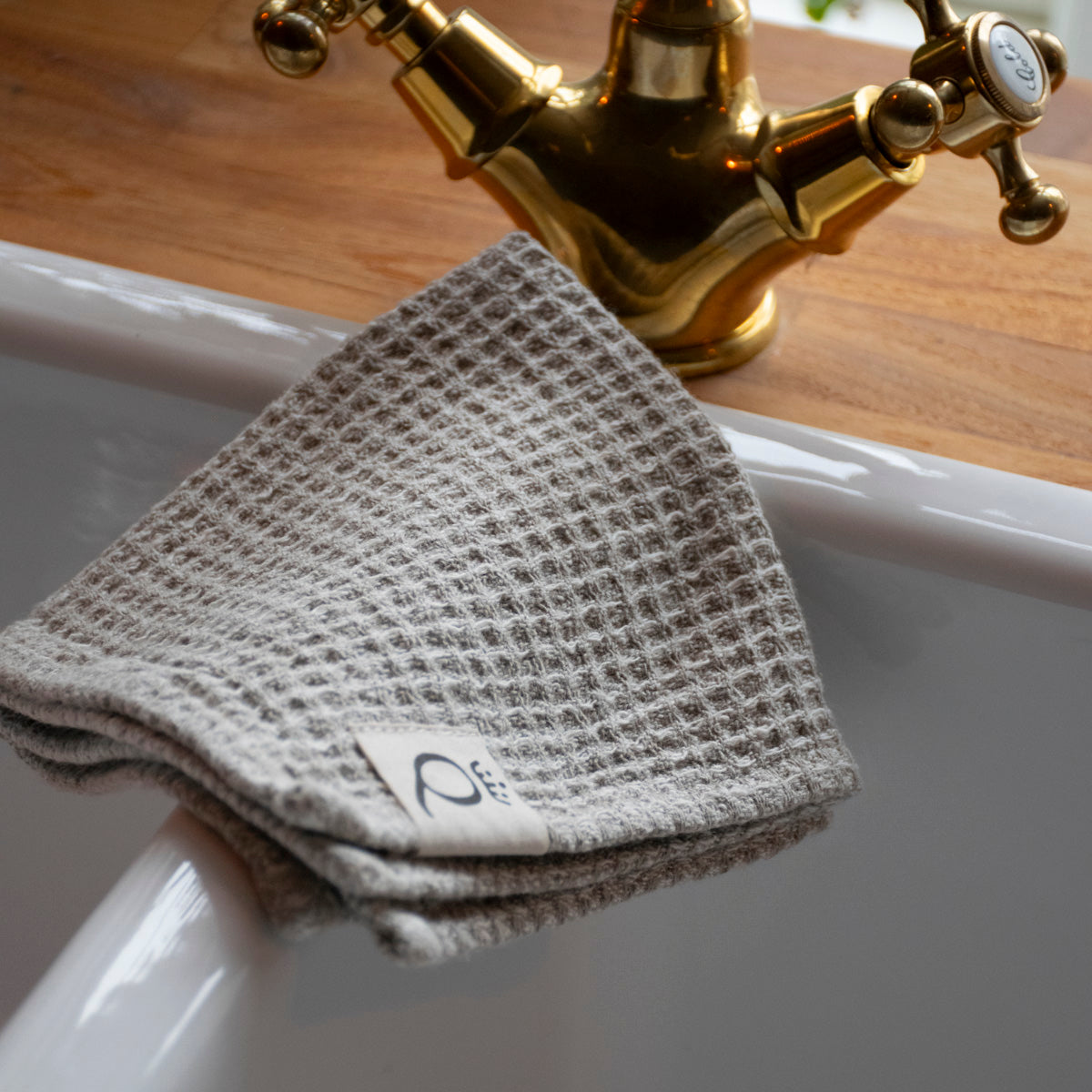 Waffel-Spültuch aus Leinen Qvesarum 26x26 cm