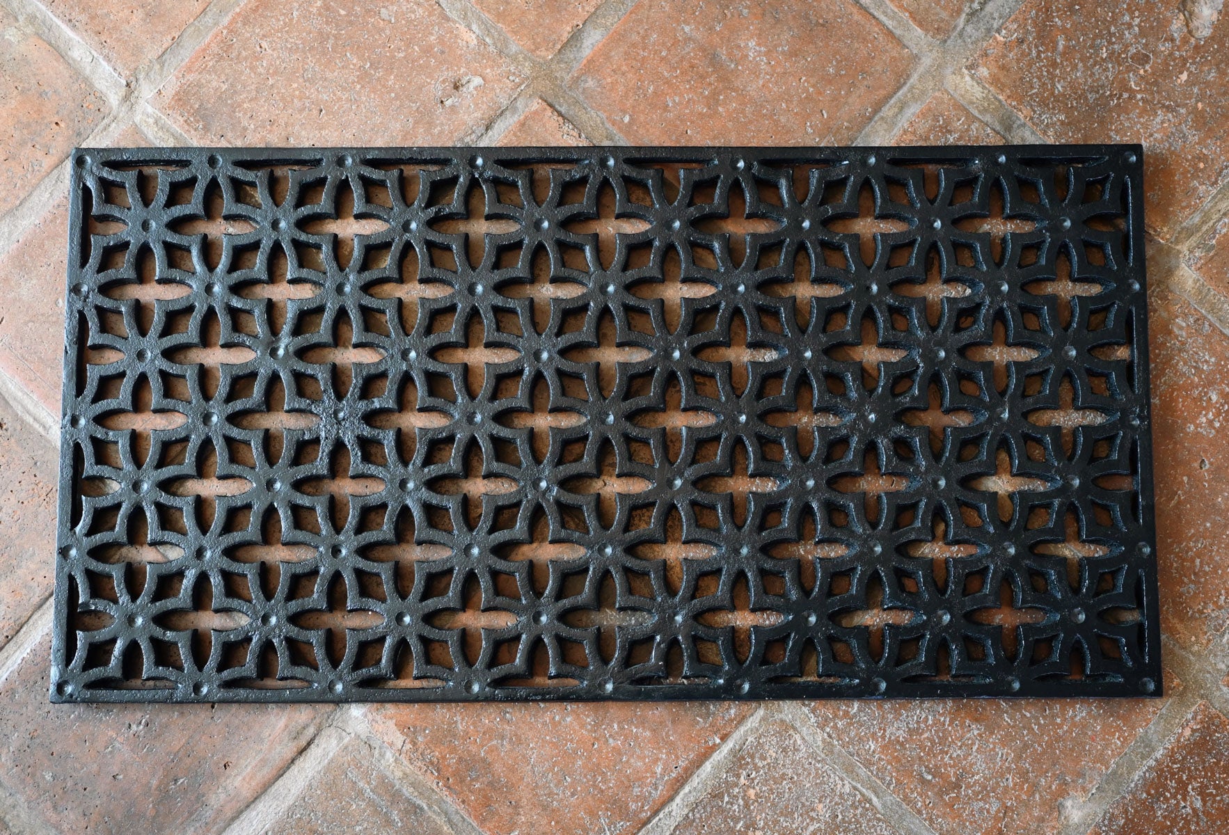 Fotskrapa gjutjärn rektangulär